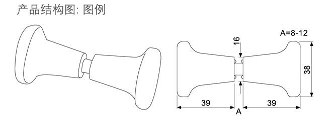 HF-2108 玻璃門(mén)拉手 產(chǎn)品結(jié)構(gòu)圖例